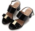 Lookbook (W) FERRAGAMO Salvatore Giulia 'Sandal Tumit Blok Hitam Patent Bersimpul' 01Q976-725965