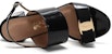 (W) FERRAGAMO Salvatore Giulia 'Sandal Tumit Blok Hitam Patent Bersimpul' 01Q976-725965