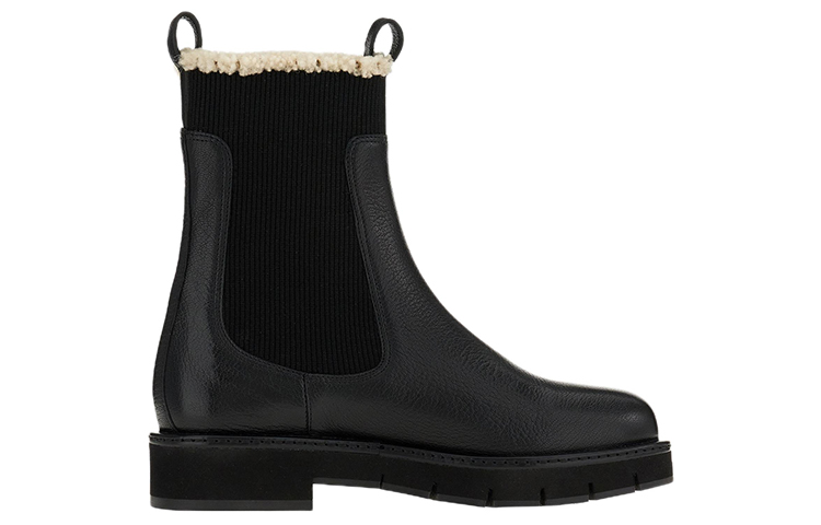Order (W) FERRAGAMO Salvatore Ziegenleder Chelsea Boots ''Schwarz'' 01E162-756722