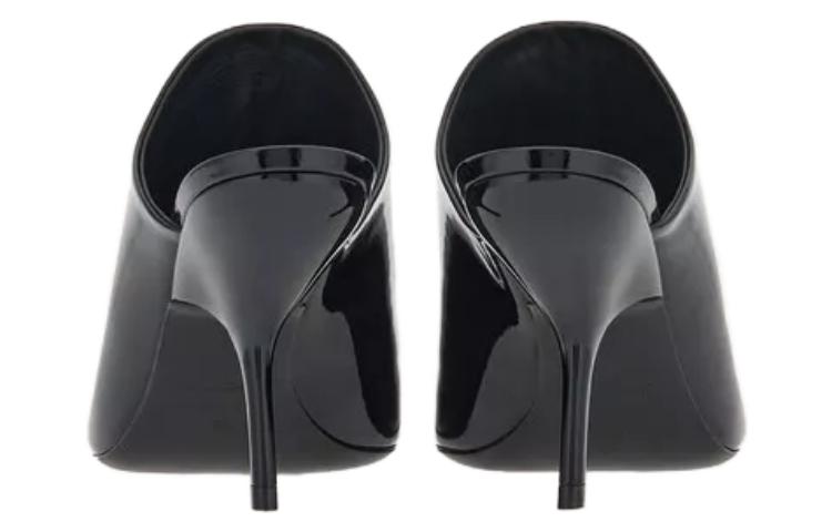 Shop FERRAGAMO菲拉格慕 輕便高跟 一字拖鞋 女款 黑色