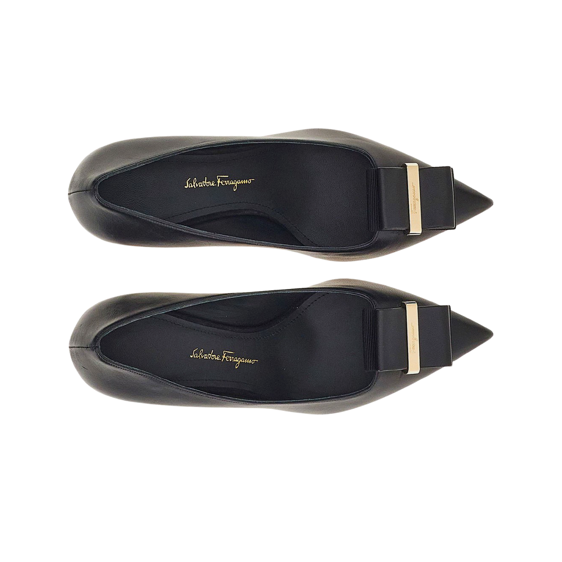 Order (W) FERRAGAMO Salvatore Tacchi Alti ''Twin Bow Nero'' 01D739-754494