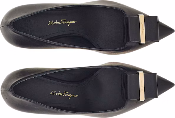 (W) FERRAGAMO Salvatore Tacchi Alti ''Twin Bow Nero'' 01D739-754494 Order (W) FERRAGAMO Salvatore Tacchi Alti ''Twin Bow Nero'' 01D739-754494