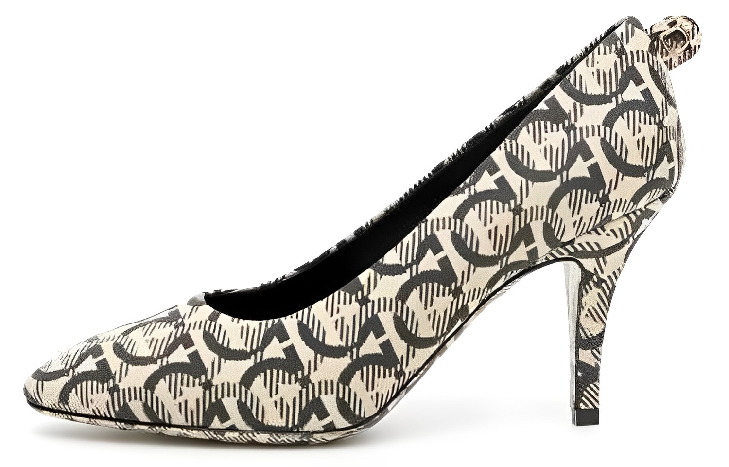 (Women) FERRAGAMO Salvatore Knit High Heel 'Beige-Black' 01R038-728342