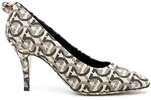 (W) 菲拉格慕Salvatore针织高跟鞋 '米色-黑色' 01R038-728342 Order (W) 菲拉格慕Salvatore针织高跟鞋 '米色-黑色' 01R038-728342