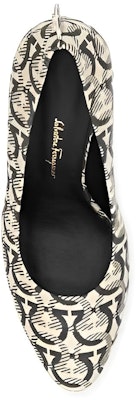 (W) FERRAGAMO Salvatore Tumit Tinggi Rajut 'Beige-Hitam' 01R038-728342 Lookbook (W) FERRAGAMO Salvatore Tumit Tinggi Rajut 'Beige-Hitam' 01R038-728342