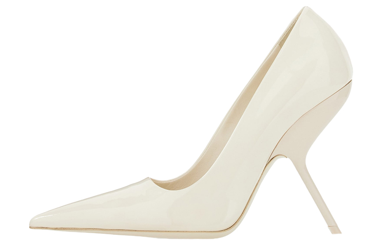 (Women) FERRAGAMO Salvatore Leather 'White Stiletto' High Heels 10.5cm 01F884-762435
