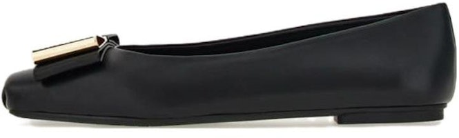 (Women) FERRAGAMO Salvatore Leather Black 'Double Bow' 01G255-763167 (Women) FERRAGAMO Salvatore Leather Black 'Double Bow' 01G255-763167