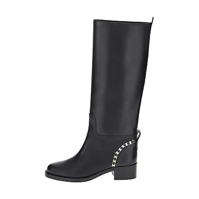 (W) FERRAGAMO Salvatore Leather Boots 'Black'
