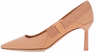 (Women) FERRAGAMO Salvatore Leather Bow Slip-On Stiletto 'Beige' 01G035-765741 (Women) FERRAGAMO Salvatore Leather Bow Slip-On Stiletto 'Beige' 01G035-765741