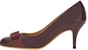 (W) FERRAGAMO Salvatore Kulit Bow Stiletto 'Burgundy' 01B788-757795