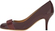 Buy (W) FERRAGAMO Salvatore Kulit Bow Stiletto 'Burgundy' 01B788-757795