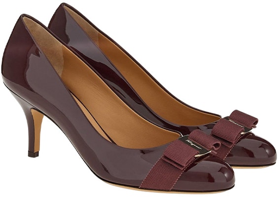 (Women) FERRAGAMO Salvatore Leather Bow Stiletto 'Burgundy' 01B788-757795 Order (Women) FERRAGAMO Salvatore Leather Bow Stiletto 'Burgundy' 01B788-757795