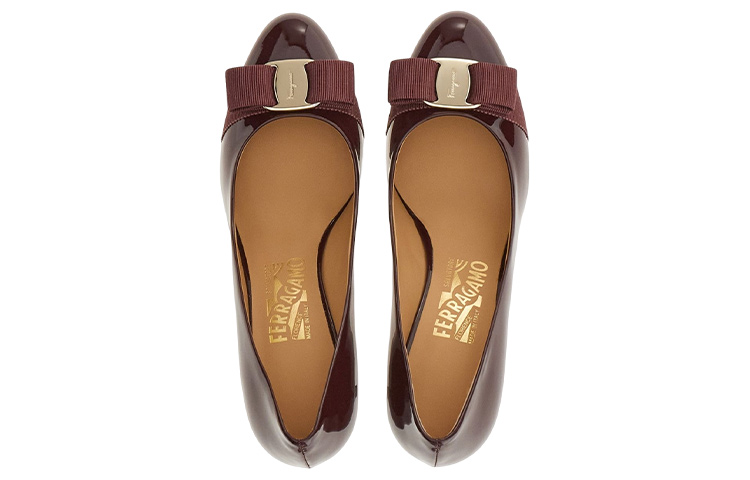 Lookbook (W) FERRAGAMO Salvatore Stiletto Kulit Pita 'Burgundy' 01B788-757795