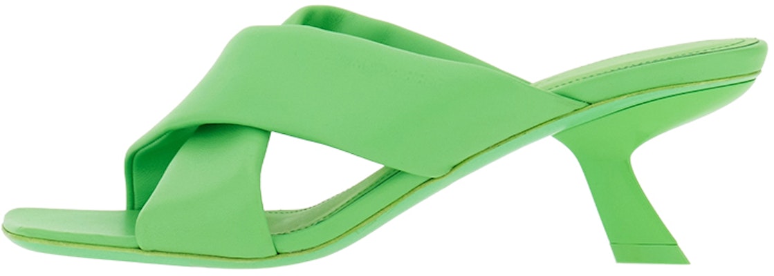 (Women) FERRAGAMO Salvatore Leather Cross-Strap Heeled Slide 'Green' 01F939-764067 Buy (Women) FERRAGAMO Salvatore Leather Cross-Strap Heeled Slide 'Green' 01F939-764067
