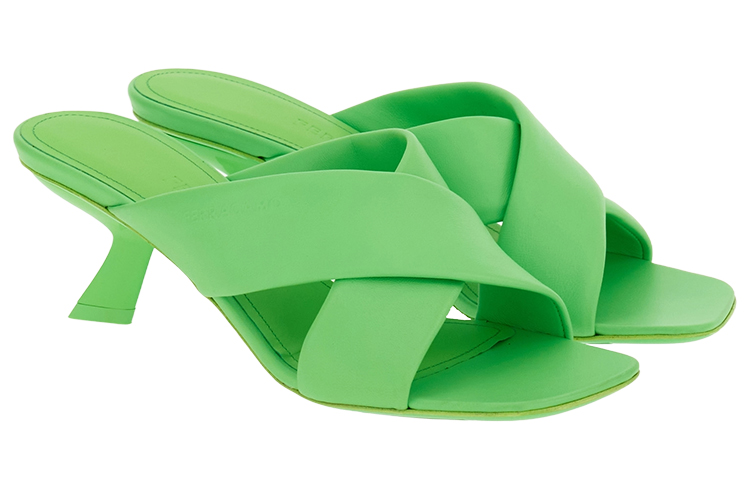 Order (W) FERRAGAMO Salvatore Sandal Heels Kulit Silang Hijau 01F939-764067