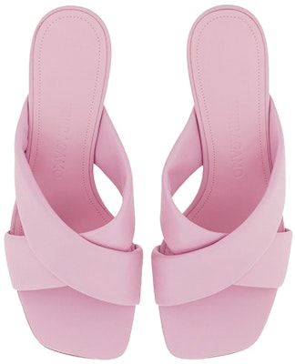 FERRAGAMO菲拉格慕 皮革 交叉繫帶 一字拖鞋 5.5cm 女款 粉紅色 Lookbook FERRAGAMO菲拉格慕 皮革 交叉繫帶 一字拖鞋 5.5cm 女款 粉紅色