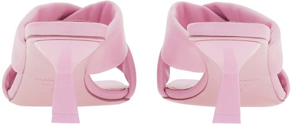 FERRAGAMO菲拉格慕 皮革 交叉繫帶 一字拖鞋 5.5cm 女款 粉紅色 Shop FERRAGAMO菲拉格慕 皮革 交叉繫帶 一字拖鞋 5.5cm 女款 粉紅色