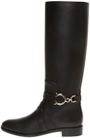 (Women) FERRAGAMO Salvatore Leather High-Top 'Metal Logo Black' 01Q711-726392 (Women) FERRAGAMO Salvatore Leather High-Top 'Metal Logo Black' 01Q711-726392