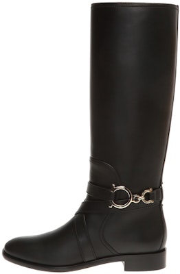 (Women) FERRAGAMO Salvatore Leather High-Top 'Metal Logo Black' 01Q711-726392 Buy (Women) FERRAGAMO Salvatore Leather High-Top 'Metal Logo Black' 01Q711-726392