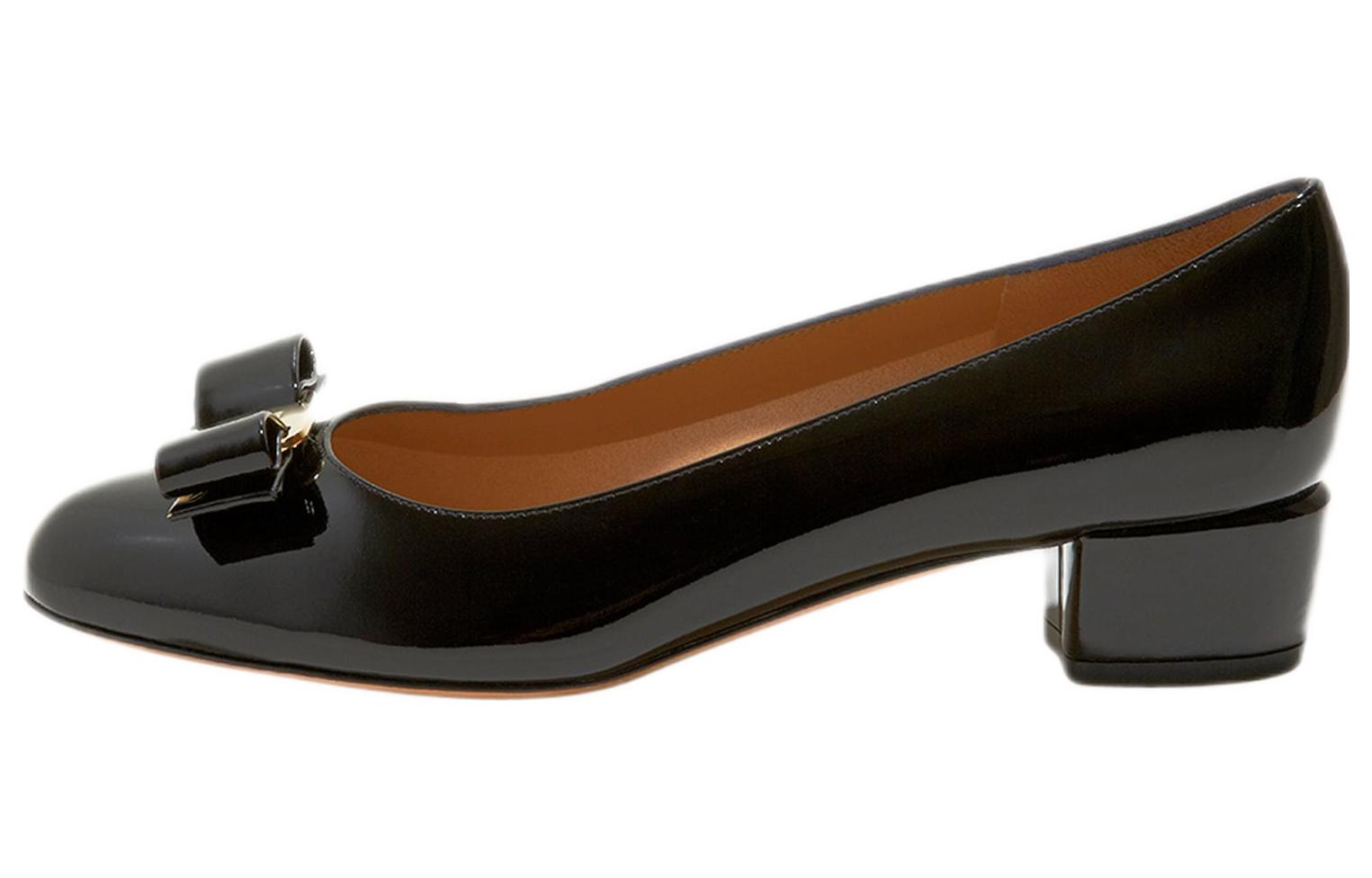 (Women) FERRAGAMO Salvatore Leather High Heels 'Black Bow' 01B221-591963