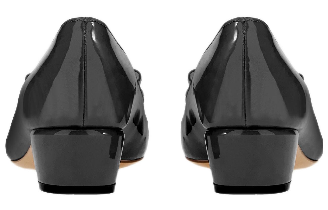 Purchase (W) FERRAGAMO Salvatore Sepatu Hak Tinggi Kulit 'Black Bow' 01B221-591963