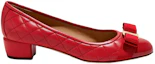 Order (W) FERRAGAMO Salvatore Leder High Heels ''Rotes Gitter Schleife'' 01M832-672118