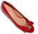 (W) Tumit Tinggi Kulit FERRAGAMO Salvatore 'Red Grid Bow' 01M832-672118