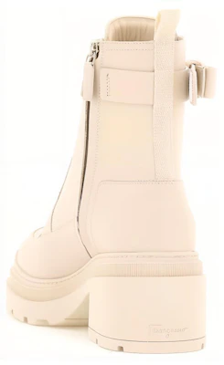 (W) FERRAGAMO Salvatore But Ankle Berwarna Beige Kulit Bertali 01D634-753733 Shop (W) FERRAGAMO Salvatore But Ankle Berwarna Beige Kulit Bertali 01D634-753733