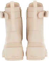 Purchase FERRAGAMO菲拉格慕 皮革 繫帶 時尚短靴 女款 米色