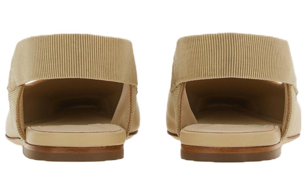 (W) FERRAGAMO Salvatore Leather Mule 'Beige Square Toe' 圖 4