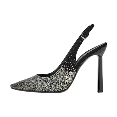 (W) FERRAGAMO Salvatore Leather Mule High Heels 'Black Buckle'