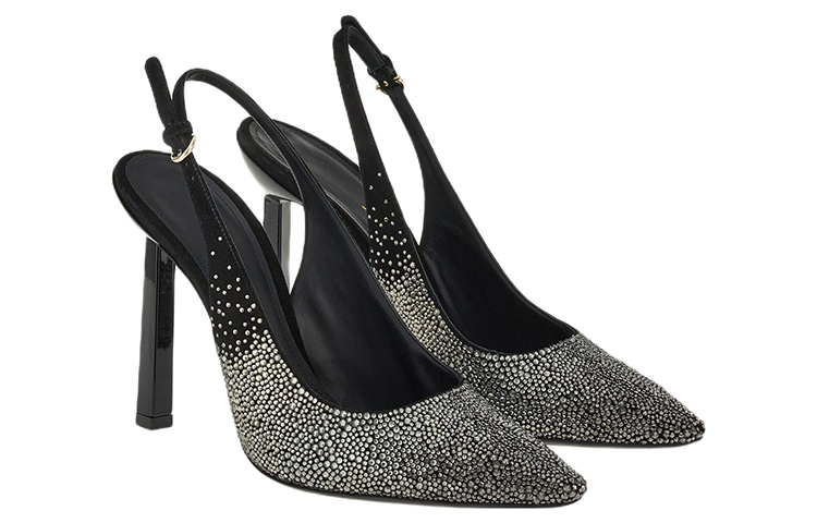 (W) FERRAGAMO Salvatore Leather Mule High Heels 'Black Buckle' 圖 2