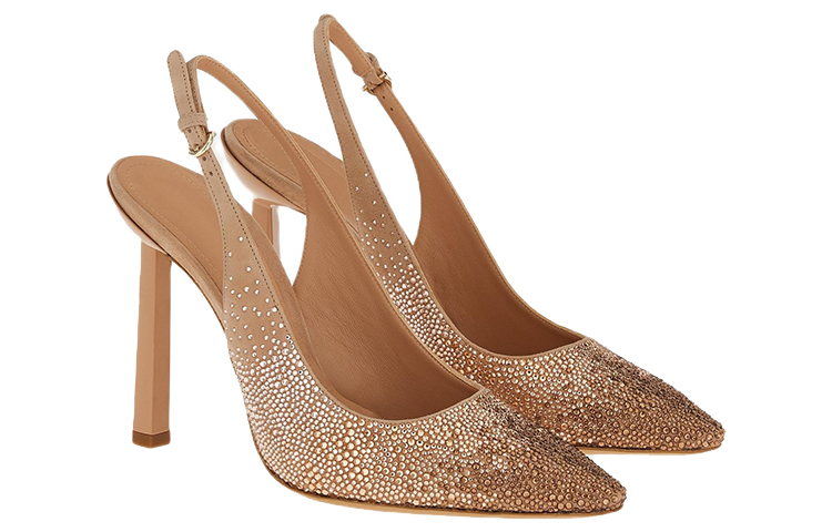 Order (W) FERRAGAMO Salvatore Tumit Tinggi Kulit Mule 'Coklat dengan Gesper' 01E581-758566