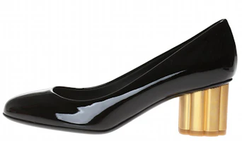 (Women) FERRAGAMO Salvatore Leather Patent Pumps 'Black Block Heel' 01M686-672733 (Women) FERRAGAMO Salvatore Leather Patent Pumps 'Black Block Heel' 01M686-672733