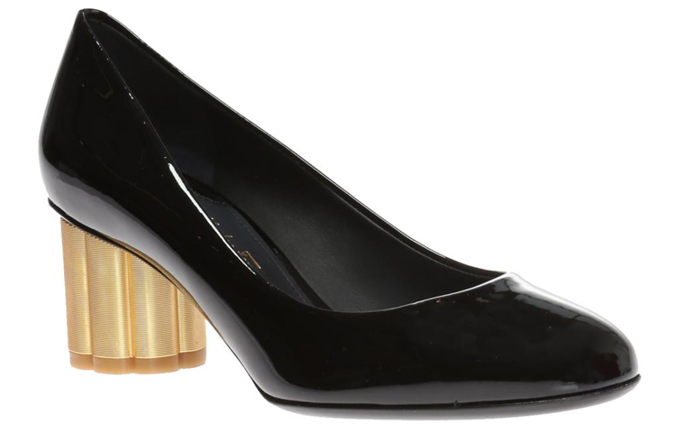 Order (W) FERRAGAMO Salvatore Décolleté in Pelle Verniciata Nero Tacco Largo 01M686-672733