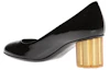 Lookbook (W) FERRAGAMO Salvatore Décolleté in Pelle Verniciata Nero Tacco Largo 01M686-672733