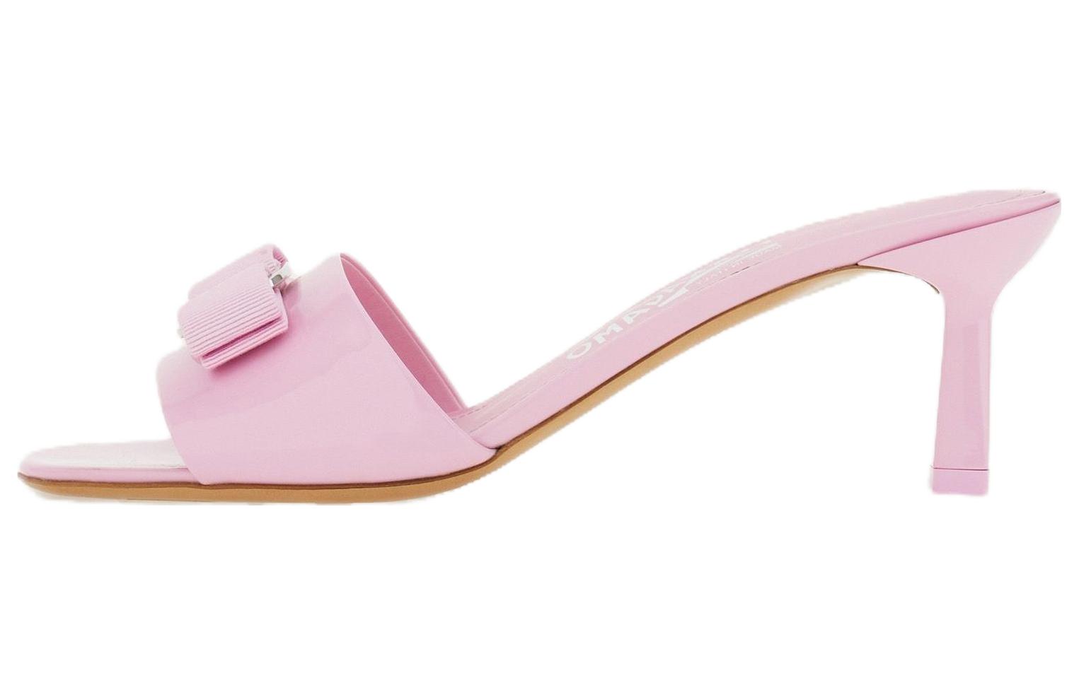 (Women) FERRAGAMO Salvatore Leather Peep-Toe Stiletto Sandals 'Pink Fashion' 01E562-763587