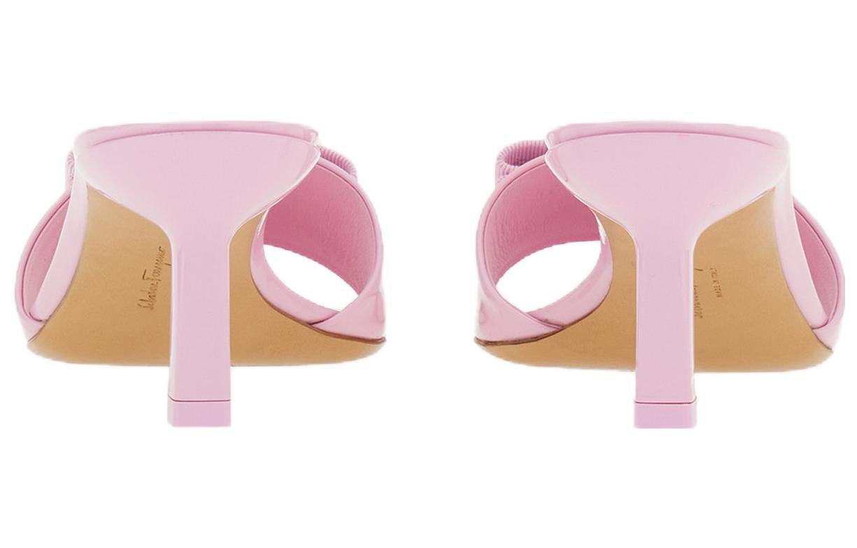 Shop (W) Sandalias de Tacón FERRAGAMO Salvatore Peep-Toe de Cuero 'Pink Fashion'. 01E562-763587