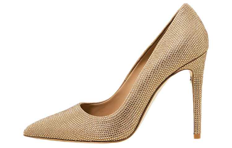 (Women) FERRAGAMO Salvatore Leather Pointed Toe Pump 'Gold' 01D270-999044