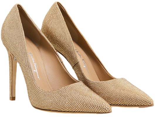 (Women) FERRAGAMO Salvatore Leather Pointed Toe Pump 'Gold' 01D270-999044 Order (Women) FERRAGAMO Salvatore Leather Pointed Toe Pump 'Gold' 01D270-999044