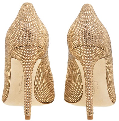 (Women) FERRAGAMO Salvatore Leather Pointed Toe Pump 'Gold' 01D270-999044 Shop (Women) FERRAGAMO Salvatore Leather Pointed Toe Pump 'Gold' 01D270-999044
