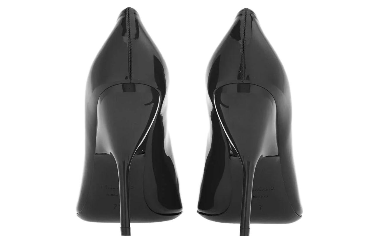 (W) FERRAGAMO Salvatore Leather Pointed Toe Stiletto 'Black' 圖 5