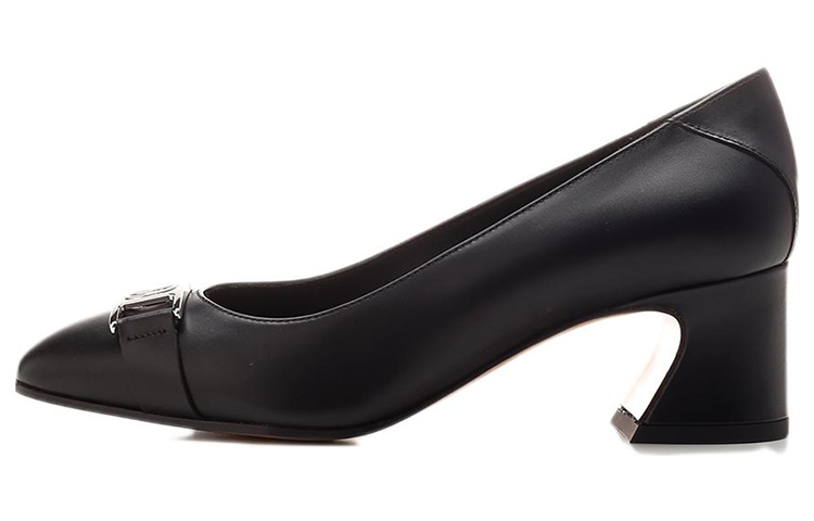 Buy (W) 菲拉格慕 Salvatore 黑色皮革高跟鞋 '舒适简约款' 01D690-753951