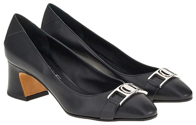 Order (W) 菲拉格慕 Salvatore 黑色皮革高跟鞋 '舒适简约款' 01D690-753951