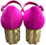 Shop (W) FERRAGAMO Salvatore Mocassin Cuir Bout Rond "Talon Chunky Rose" 01Q032-715405