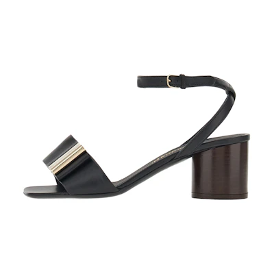 (W) FERRAGAMO Salvatore Leather Sandals 'Double Bow'