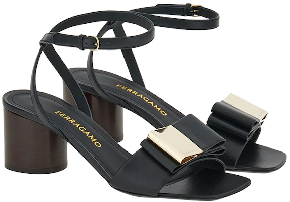 (W) FERRAGAMO Salvatore Leren Sandalen ''Double Bow'' 01F915-763190 Order (W) FERRAGAMO Salvatore Leren Sandalen ''Double Bow'' 01F915-763190