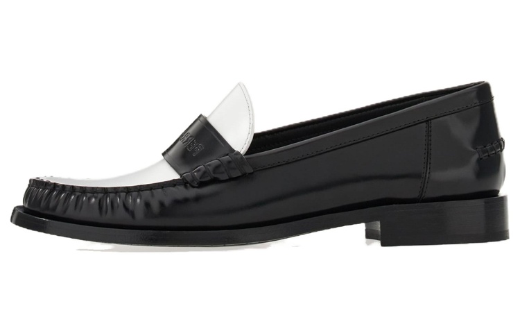 (W) FERRAGAMO Salvatore Leather Slip-On 'Simplicity Black and White'