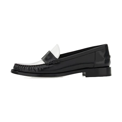 (W) FERRAGAMO Salvatore Leather Slip-On 'Simplicity Black and White'