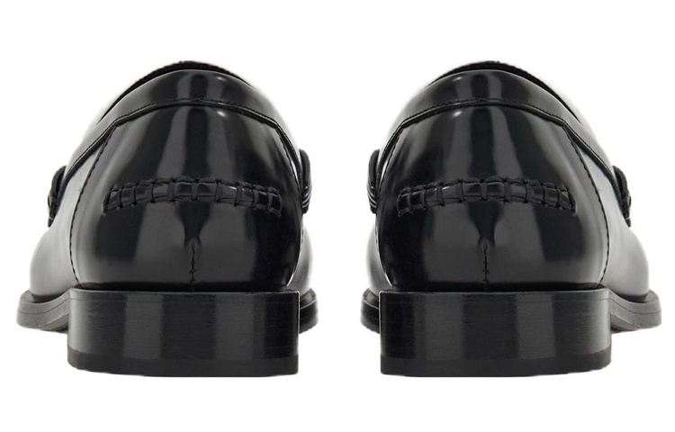 (W) FERRAGAMO Salvatore Leather Slip-On 'Simplicity Black and White' 圖 4
